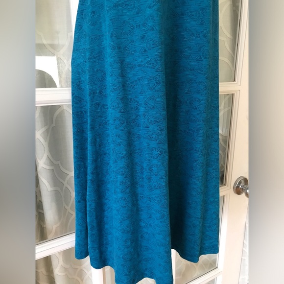 Toad&Co. size Small blue dress w/ beautiful geometric pattern excellent used - Picture 7 of 16